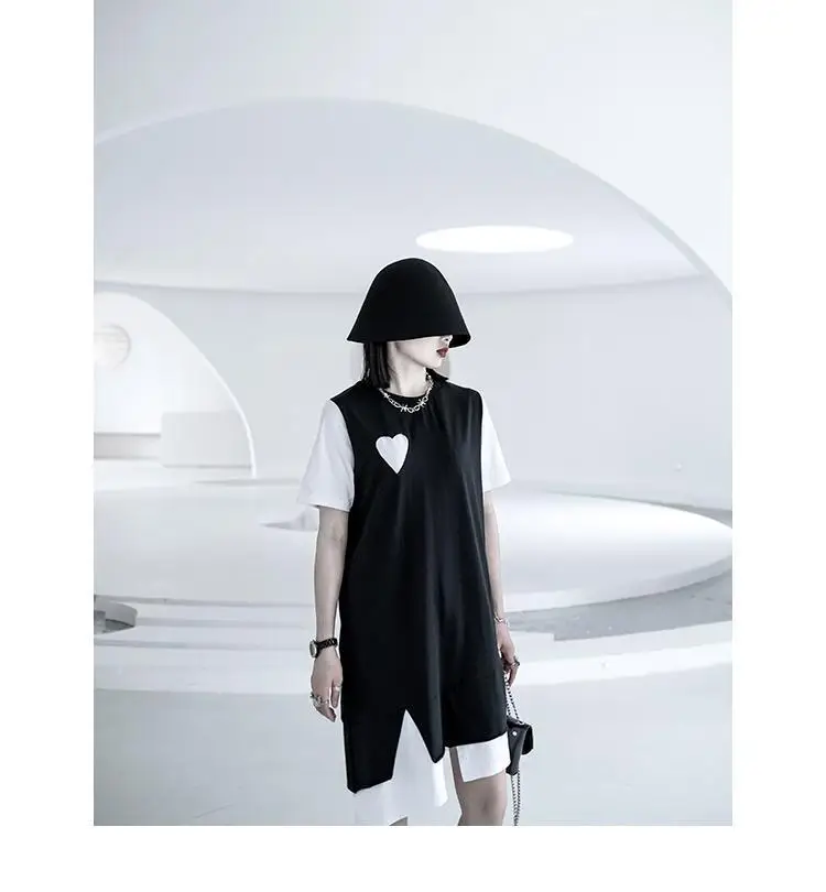 High Street Designer Summer New Tshirt Women Tops Casual Woman T-Shirts Patchwork Tees Women Black White Tshirts Tops SY188
High Street Designer Summer New Tshirt Women Tops Casual Woman T-Shirts Patchwork Tees Women Black White Tshirts Tops SY188