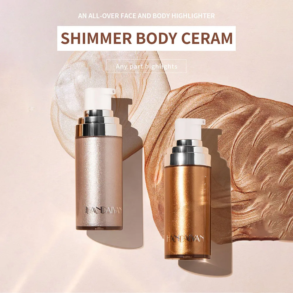 Hot sell bronze pearl white pearlescent fluorescent liquid highlighter spray illuminates the face and body to brighten highlight
Hot sell bronze pearl white pearlescent fluorescent liquid highlighter spray illuminates the face and body to brighten highlight