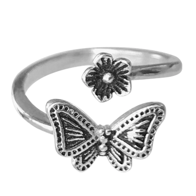 Silver Color Vintage Butterfly Adjustable Finger Rings For Women Wedding Engagement Ring Jewelry 
Silver Color Vintage Butterfly Adjustable Finger Rings For Women Wedding Engagement Ring Jewelry