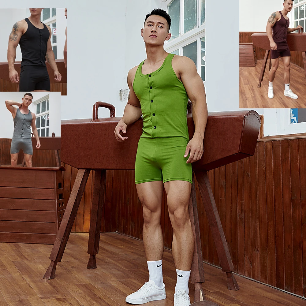 Мужская Хлопковая пижама-жилет, пикантный Ночной костюм
Мужская Хлопковая пижама-жилет, пикантный Ночной костюм