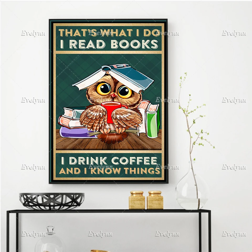 Owl Books and Coffee Lovers Poster, Cute Owl Wall Art Print, Nerdy Gift, Bookaholic Home Decor Canvas, Reading Lovers, Bookworm
Owl Books and Coffee Lovers Poster, Cute Owl Wall Art Print, Nerdy Gift, Bookaholic Home Decor Canvas, Reading Lovers, Bookworm