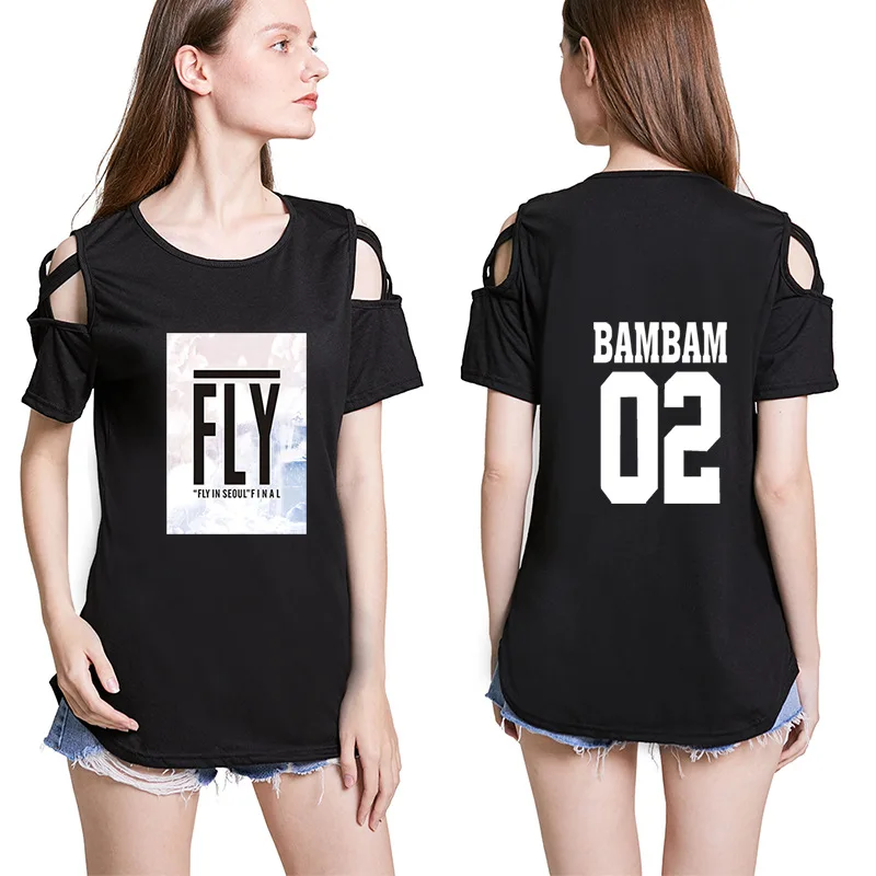 2020 New Got7 Fly Korea Print Shoulder-leaking T-shirt Women's Casual Short Sleeve Loose Shoulder Top Tee Shirts Summer Women
2020 New Got7 Fly Korea Print Shoulder-leaking T-shirt Women's Casual Short Sleeve Loose Shoulder Top Tee Shirts Summer Women