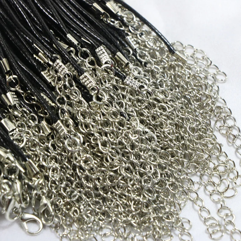 20 Pcs Rope Wax Thread Sweater Chain Necklace Black Color Leather Rope Lanyard thin Snake Chain Choker Wholesale For Girl Gift
20 Pcs Rope Wax Thread Sweater Chain Necklace Black Color Leather Rope Lanyard thin Snake Chain Choker Wholesale For Girl Gift