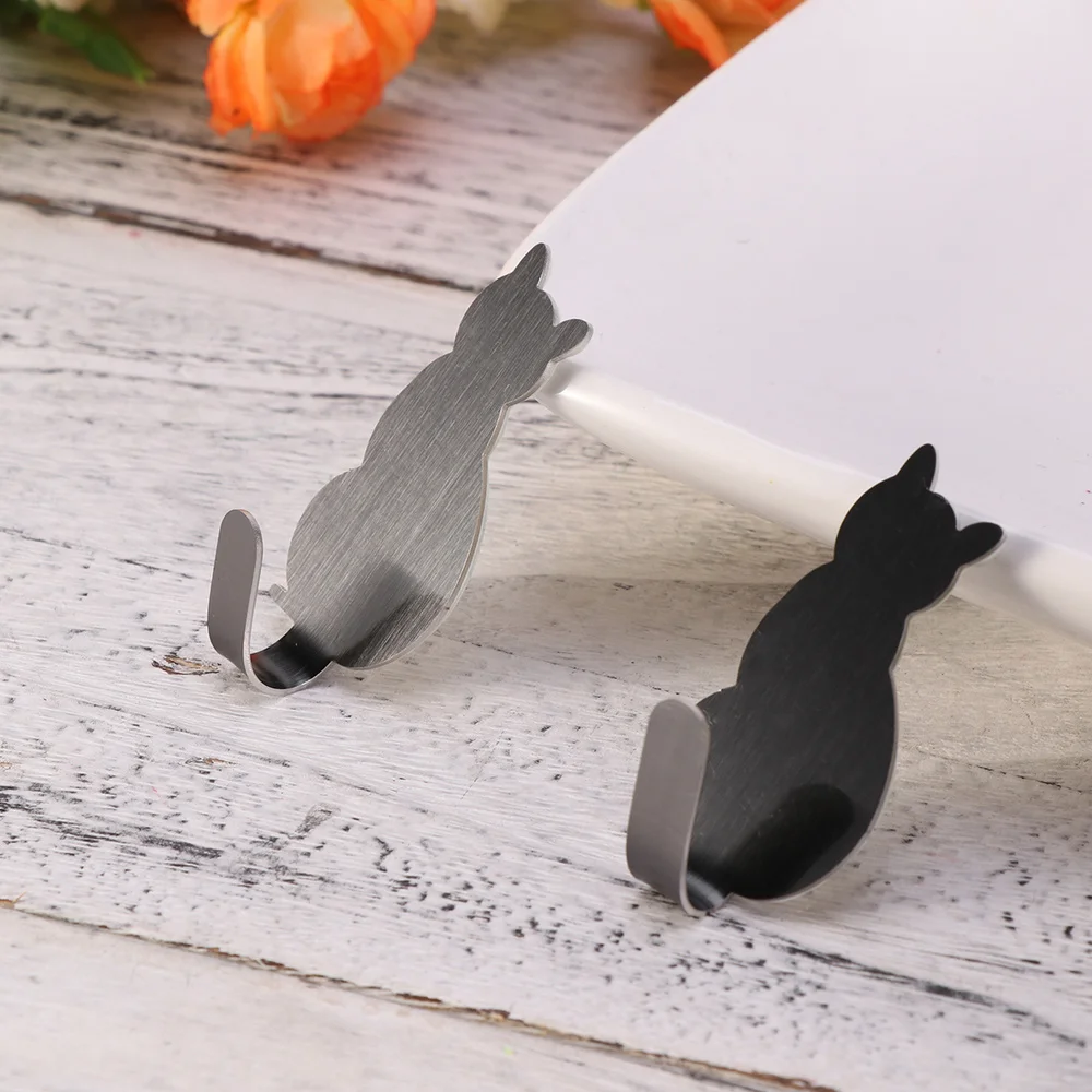 8pcs Creative Sticky Hooks Cat Shaped Nail Free Stainless Steel Hooks Adhesive Towel Coat Wall Mounted Hooks Decoration (Grey)
8pcs Creative Sticky Hooks Cat Shaped Nail Free Stainless Steel Hooks Adhesive Towel Coat Wall Mounted Hooks Decoration (Grey)