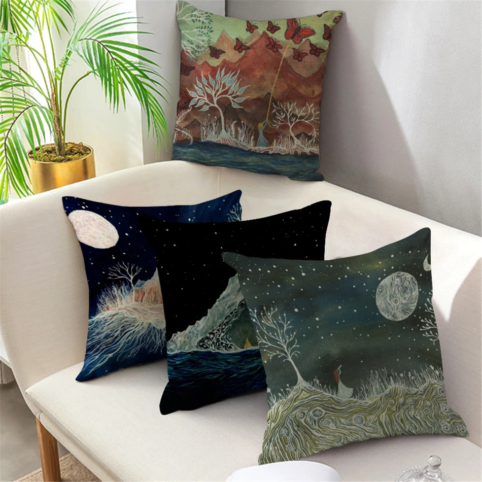 Fuwatacchi Vintage Landscape Paint Cushion Cover 45x45CM Sun Set Throw Pillow Case Cojines Decorativos Para Sofa Wholesale
Fuwatacchi Vintage Landscape Paint Cushion Cover 45x45CM Sun Set Throw Pillow Case Cojines Decorativos Para Sofa Wholesale