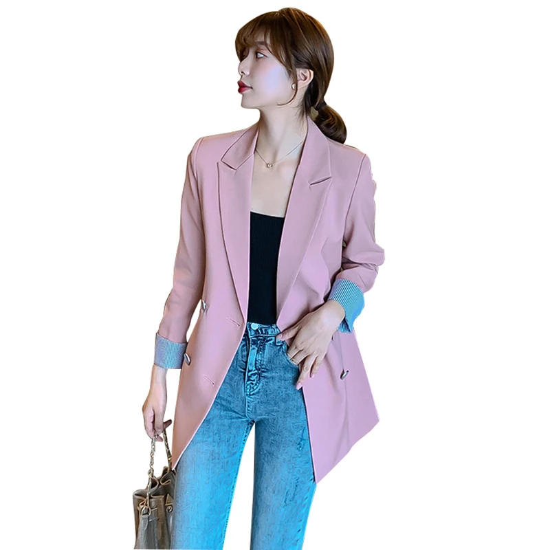 Pink Blazer Coat Women Double Botton Elegant Suit Lady Office Suits 21 Fashion Pockets Jacket Long Sleeve Coats Female CX1607
Pink Blazer Coat Women Double Botton Elegant Suit Lady Office Suits 21 Fashion Pockets Jacket Long Sleeve Coats Female CX1607