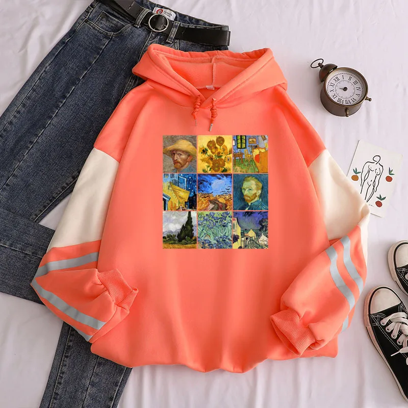 Vincent Van Gogh's Oil Painting Stitching Contrast Color Fleece-Lined Anime Hoodie
Vincent Van Gogh's Oil Painting Stitching Contrast Color Fleece-Lined Anime Hoodie
