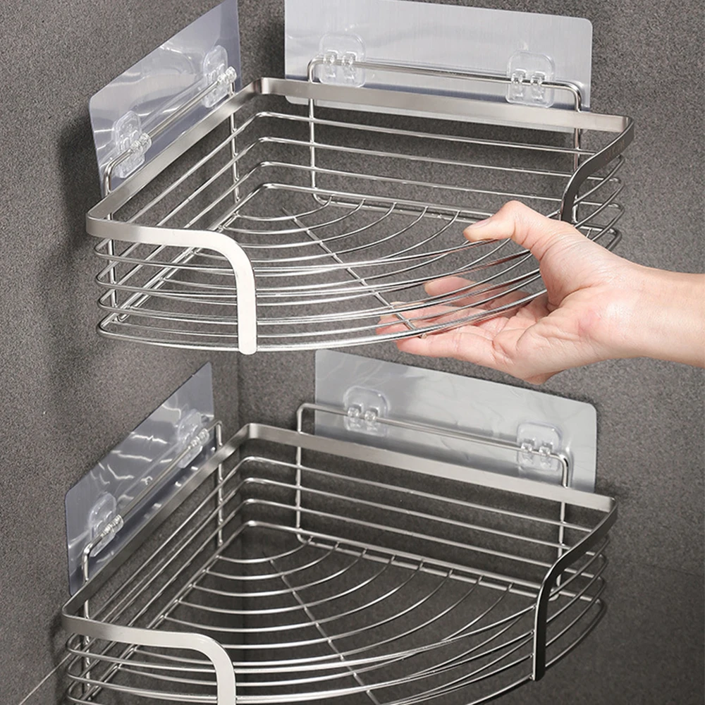 Bathroom Storage Shelf 304 Stainless Steel Wall Mounted Corner Shower Caddy for Shampoo Body Wash Cream Soap Srorage Holder
Bathroom Storage Shelf 304 Stainless Steel Wall Mounted Corner Shower Caddy for Shampoo Body Wash Cream Soap Srorage Holder