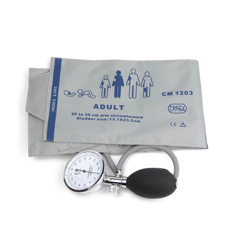 

Medical Classic Grey Blood Pressure Monitor BP Adult Cuff Tonometer Arm Aneroid Sphygmomanometer with Manual Pressure Gauge