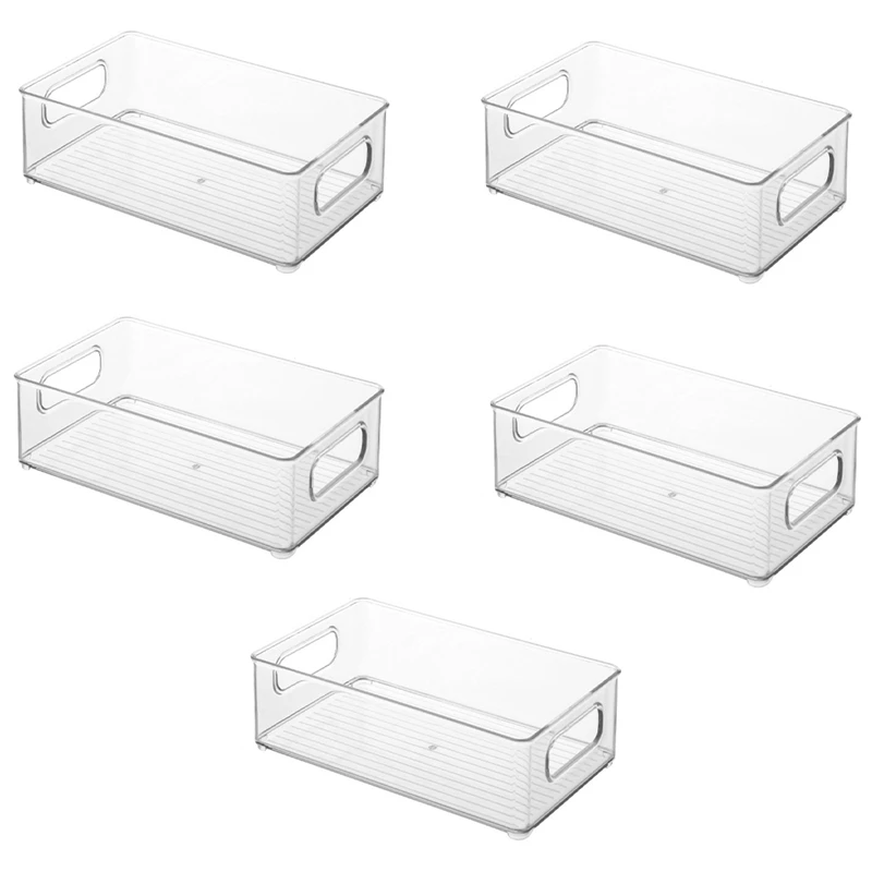 Refrigerator Organizer Bins with Cutout Handles for Freezer, Kitchen, Countertops, Cabinets - Food Storage Rack
Refrigerator Organizer Bins with Cutout Handles for Freezer, Kitchen, Countertops, Cabinets - Food Storage Rack