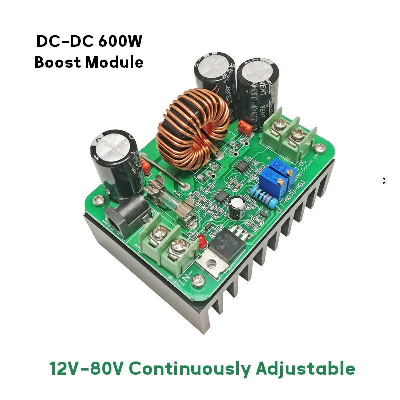 DC-DC Boost Power Module 600W High-power Solar Notebook Power Supply 12-60V Liter 12-80V
DC-DC Boost Power Module 600W High-power Solar Notebook Power Supply 12-60V Liter 12-80V