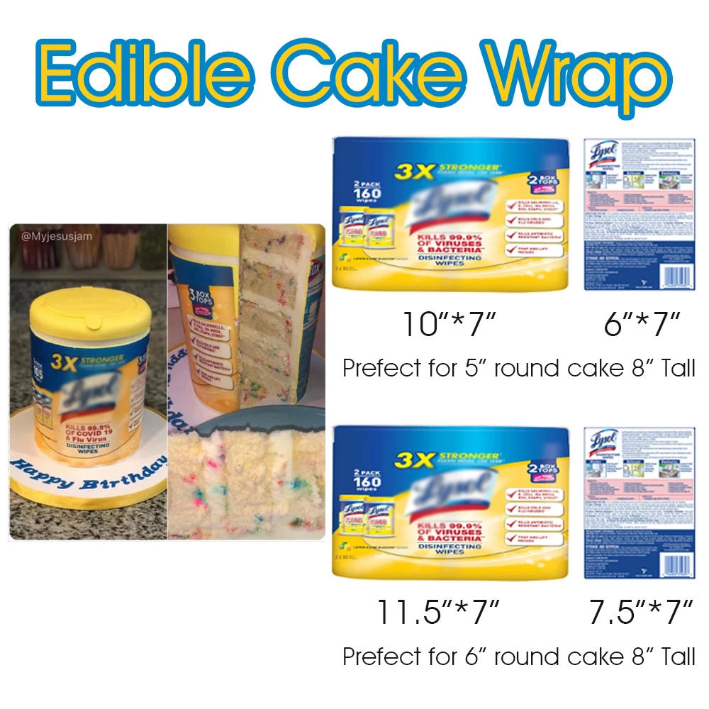 2PCS Edible Wipes Label Birthday Cake Wrapper Decoration Icing Sugar Paper Cake Decorating Tools Party Sulpply
2PCS Edible Wipes Label Birthday Cake Wrapper Decoration Icing Sugar Paper Cake Decorating Tools Party Sulpply