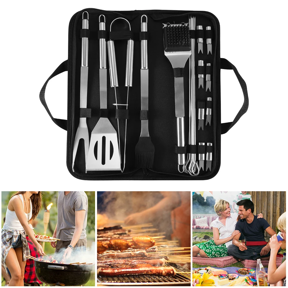 Home BBQ Grill Tool Set Stainless Steel Barbecue Grill Utensils Kit in Portable Case Stainless Steel Barbecue Grill Accessories
Home BBQ Grill Tool Set Stainless Steel Barbecue Grill Utensils Kit in Portable Case Stainless Steel Barbecue Grill Accessories