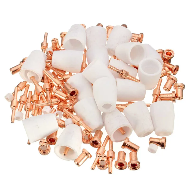 120Pcs/Lot PT-31 LG-40 Air Plasma Cutter Extend Consumables Fit Cut-40 40D 50 50D Tool Kit Air Plasma Cutting Machine Nozzle
120Pcs/Lot PT-31 LG-40 Air Plasma Cutter Extend Consumables Fit Cut-40 40D 50 50D Tool Kit Air Plasma Cutting Machine Nozzle
