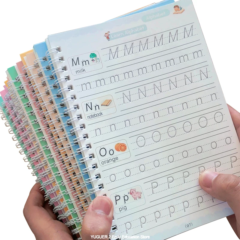 4 Books/Set Magic Exercise Book Reusable Children’s Toys Write English Numbers And Letters Montessori 3D Calligraphy Learn Gift
4 Books/Set Magic Exercise Book Reusable Children’s Toys Write English Numbers And Letters Montessori 3D Calligraphy Learn Gift