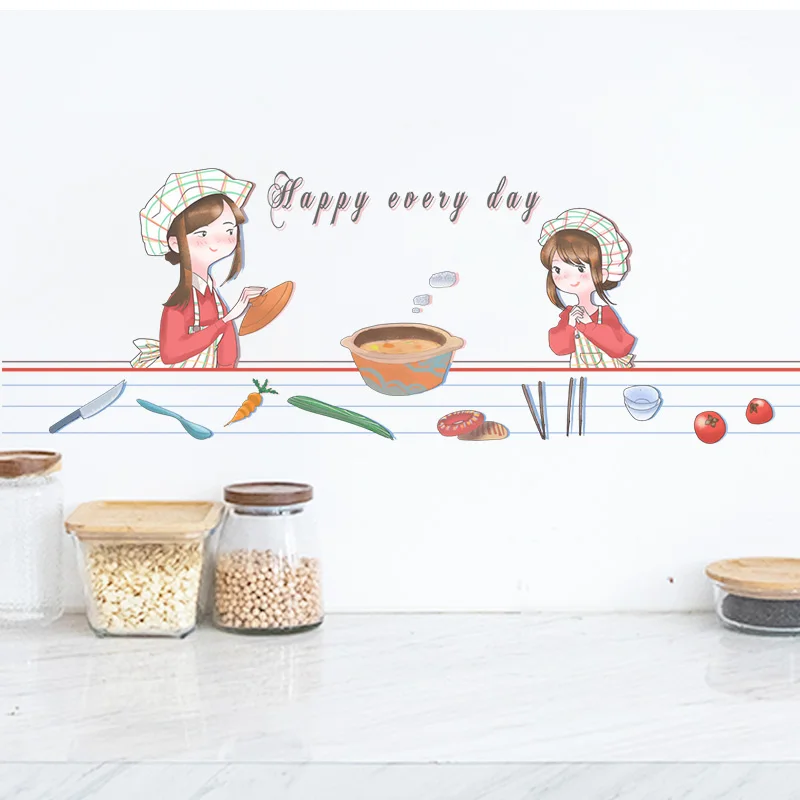Kitchen Wall Stickers Vinyl Wall Decals Cartoon Home Decor Art Murals PVC Dining Room Self Adhesive Wallpaper
Kitchen Wall Stickers Vinyl Wall Decals Cartoon Home Decor Art Murals PVC Dining Room Self Adhesive Wallpaper