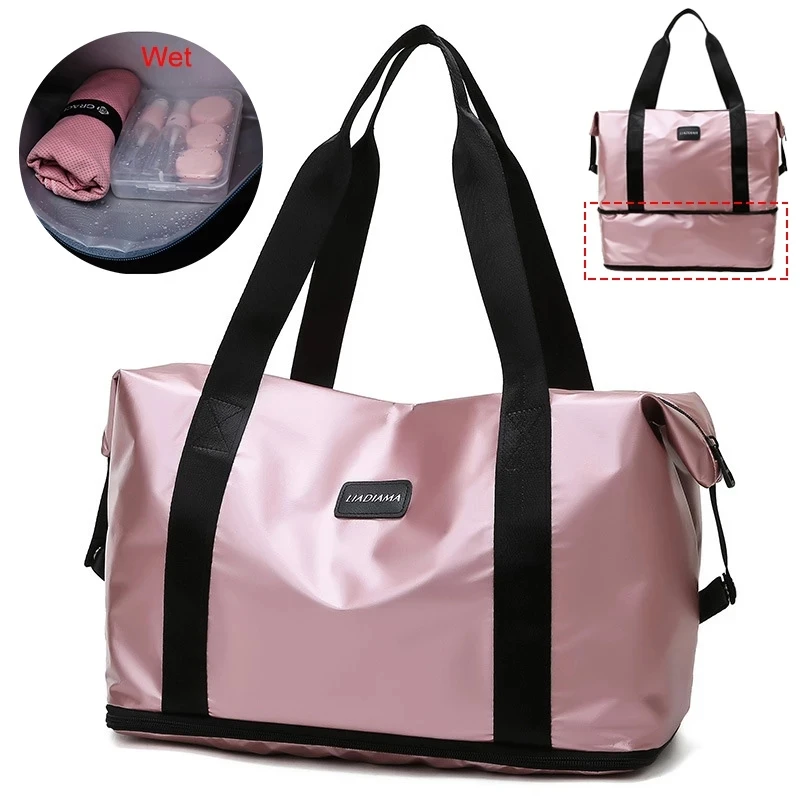 Расширяемые сумки для влажной и сухой уборки для женщин, спортивная сумка для фитнеса и йоги, для плавания, чемодан с защитой от брызг, Удобная дорожная сумка 
Расширяемые сумки для влажной и сухой уборки для женщин, спортивная сумка для фитнеса и йоги, для плавания, чемодан с защитой от брызг, Удобная дорожная сумка