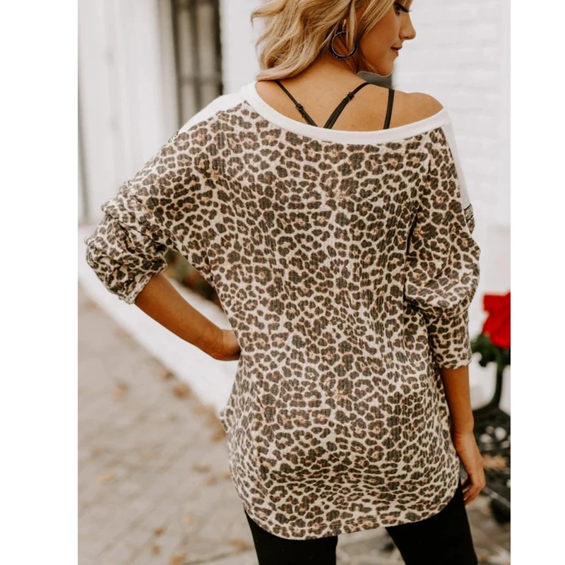 Leopard Print Brand British Style Casual Long Sleeve Round Neck T-shirt Women Autumn Winter Basic Plus Size Tshirts Office Lady
Leopard Print Brand British Style Casual Long Sleeve Round Neck T-shirt Women Autumn Winter Basic Plus Size Tshirts Office Lady
