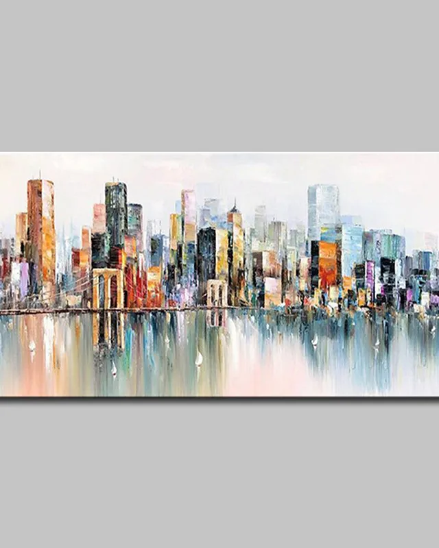 Large Size Hand Painted Oil Painting On Canvas City Building Modern Home Decor Abstract Wall Art Picture For Living Room Gift
Large Size Hand Painted Oil Painting On Canvas City Building Modern Home Decor Abstract Wall Art Picture For Living Room Gift