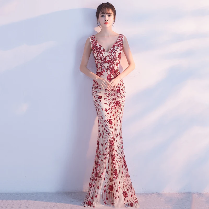 Robe De Soiree, сексуальное вечернее платье с v-образным вырезом, женское платье, длина до пола, без рукавов, с красными блестками, с аппликацией, оф...
Robe De Soiree, сексуальное вечернее платье с v-образным вырезом, женское платье, длина до пола, без рукавов, с красными блестками, с аппликацией, оф...