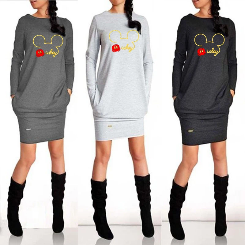 Mickey Mouse Sexy Dresses Kawaii Pocket Bodycon Vestidos Vintage Casual Slim Autumn Spring Dress Solid Femme Robe Women Clothing
Mickey Mouse Sexy Dresses Kawaii Pocket Bodycon Vestidos Vintage Casual Slim Autumn Spring Dress Solid Femme Robe Women Clothing