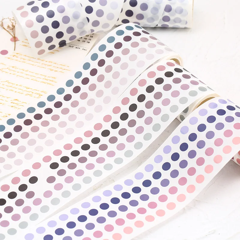 3M/Roll Color Round Dot Scrapbook Washi Adhesive Tape DIY Diary Greeting Card Decoration Materials Embellishments Craft Supplies
3M/Roll Color Round Dot Scrapbook Washi Adhesive Tape DIY Diary Greeting Card Decoration Materials Embellishments Craft Supplies