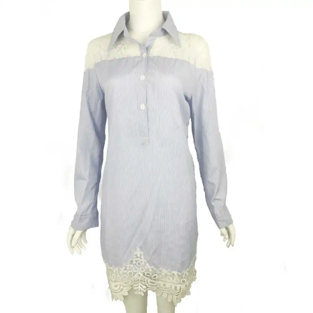 Fashion Long Shirt Women Sexy Charming Lace Blouse Long Sleeve v Neck Elegant Office Lady Striation Top Blouse Shirt
Fashion Long Shirt Women Sexy Charming Lace Blouse Long Sleeve v Neck Elegant Office Lady Striation Top Blouse Shirt