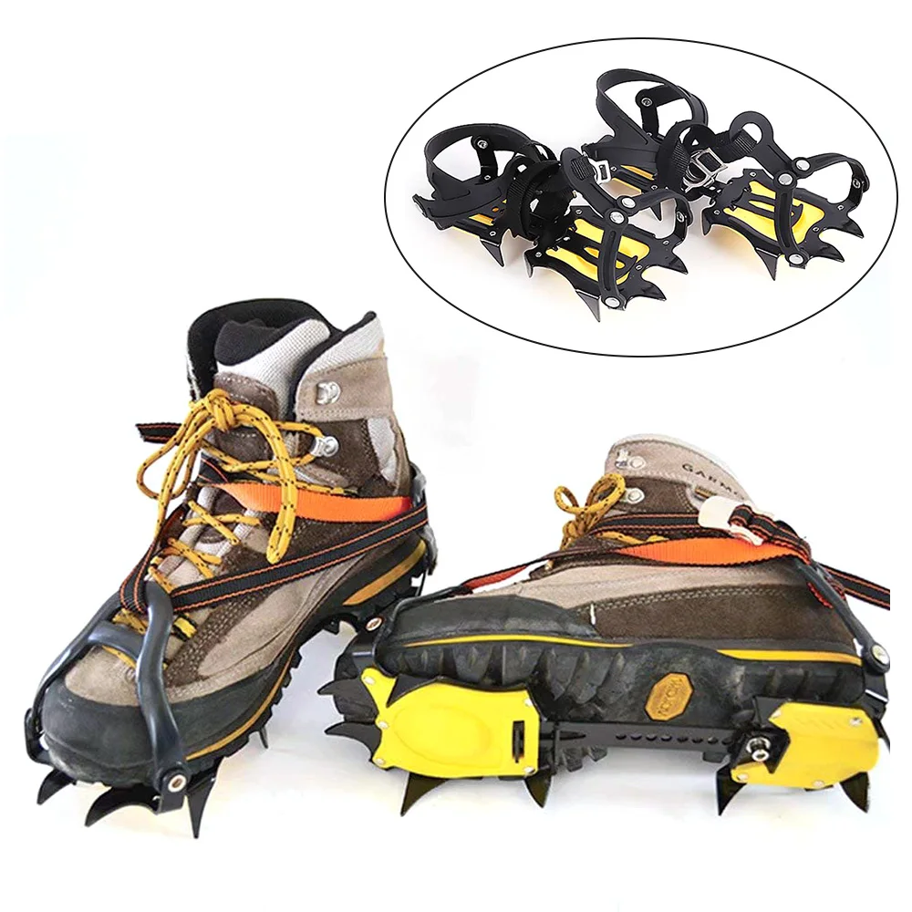 Adjustable 10 Teeth Crampons Manganese Steel Climbing Gear Snow Ice Anti-Skid Shoe Grippers Crampon Device Mountaineering
Adjustable 10 Teeth Crampons Manganese Steel Climbing Gear Snow Ice Anti-Skid Shoe Grippers Crampon Device Mountaineering
