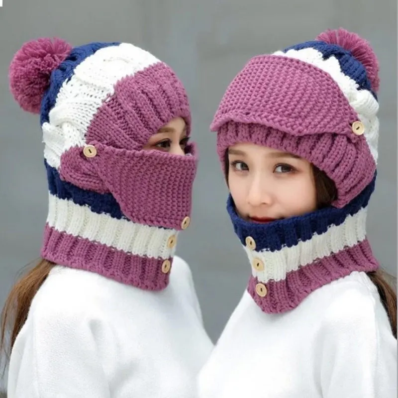 The new autumn and winter plus velvet hat ladies bib face cover three-piece outdoor cycling windproof ear protection knitted hat
The new autumn and winter plus velvet hat ladies bib face cover three-piece outdoor cycling windproof ear protection knitted hat