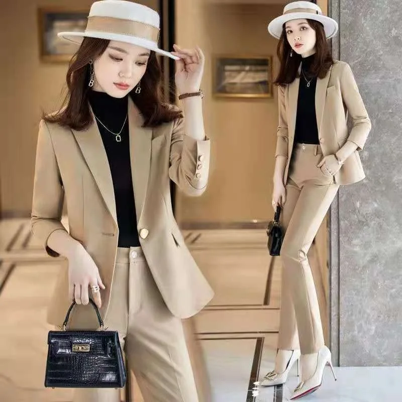 New Women Spring Autumn Women's Set Long Sleeve Blazers High Waisted Pencil Pants Suit Two Piece Set Office Lady Outfits Y229
New Women Spring Autumn Women's Set Long Sleeve Blazers High Waisted Pencil Pants Suit Two Piece Set Office Lady Outfits Y229
