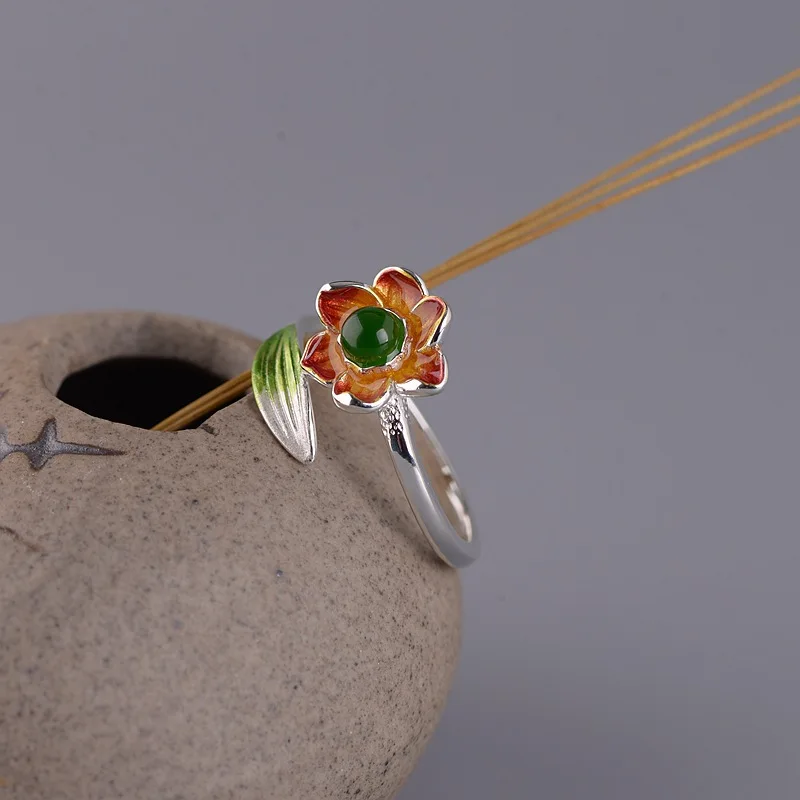 FNJ 925 Silver Ring Jasper Adjustable Size 100% Original S925 Solid Silver Rings for Women Jewelry Fine enameling Lotus Flower
FNJ 925 Silver Ring Jasper Adjustable Size 100% Original S925 Solid Silver Rings for Women Jewelry Fine enameling Lotus Flower