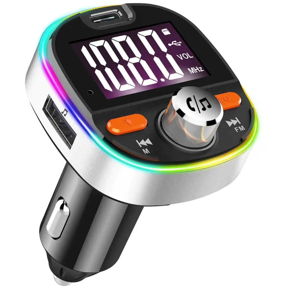 Car Wireless 5.0 MP3 Player FM Transmitter Colorful Atmosphere Lights Hands-free USB QC 3.0 Car Charger BC53
Car Wireless 5.0 MP3 Player FM Transmitter Colorful Atmosphere Lights Hands-free USB QC 3.0 Car Charger BC53