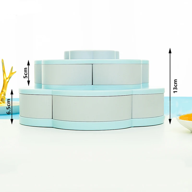 2-layer Rotating Petal Candy Box Plastic Snack Tray Case Nut Storage Box Rotation Dried Fruit Plate Wedding Gift Home Organizer
2-layer Rotating Petal Candy Box Plastic Snack Tray Case Nut Storage Box Rotation Dried Fruit Plate Wedding Gift Home Organizer