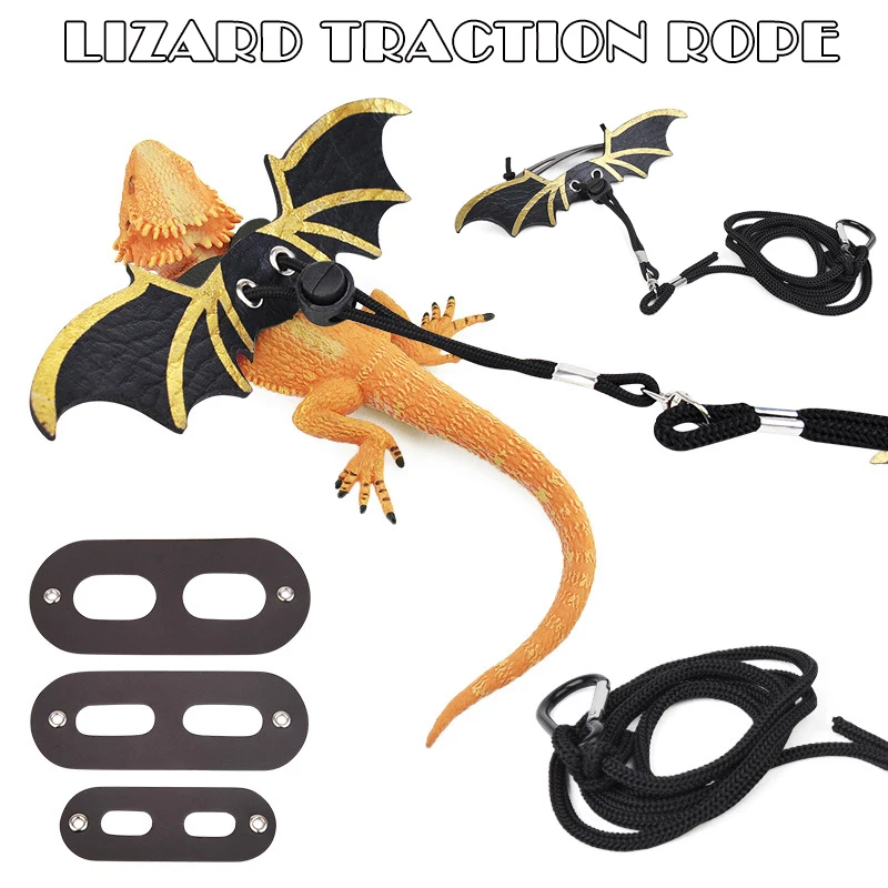 3pcs Reptile Lizard Gecko Leash Lizard Leash with Wings Decoration Harness Adjustable Strap Small pet supplies for Pet Reptilia
3pcs Reptile Lizard Gecko Leash Lizard Leash with Wings Decoration Harness Adjustable Strap Small pet supplies for Pet Reptilia