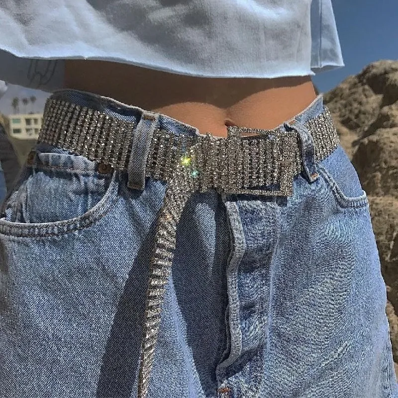 Punk Fashion Women's Belt Waist Chain Full Diamond Rhinestone Crystal Belt Luxury Large Party Waist Belt Women Silver Color Gold
Punk Fashion Women's Belt Waist Chain Full Diamond Rhinestone Crystal Belt Luxury Large Party Waist Belt Women Silver Color Gold