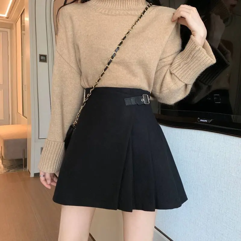 2021 Spring/Autumn Black Waist Buckle Student Girl Cute Sweet Pleated Mini Skirt High Waist Lolita Sexy Gothic Y2K Women Skirts
2021 Spring/Autumn Black Waist Buckle Student Girl Cute Sweet Pleated Mini Skirt High Waist Lolita Sexy Gothic Y2K Women Skirts