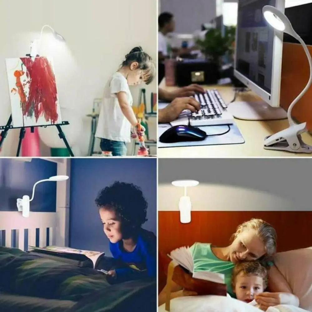 8W Desk lamp USB Rechargeable Table Lamp with Clip Bed Reading Book Night Light LED Desk lamp Table Eye Protection DC5V ZZD0019
8W Desk lamp USB Rechargeable Table Lamp with Clip Bed Reading Book Night Light LED Desk lamp Table Eye Protection DC5V ZZD0019