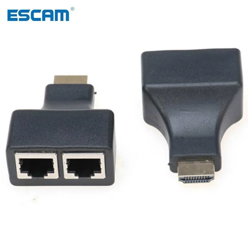 ESCAM HDMI-compatible Over RJ45 CAT5e CAT6 UTP LAN Ethernet Balun Extender Repeater - 1080p 3D HD Dropshipping
ESCAM HDMI-compatible Over RJ45 CAT5e CAT6 UTP LAN Ethernet Balun Extender Repeater - 1080p 3D HD Dropshipping