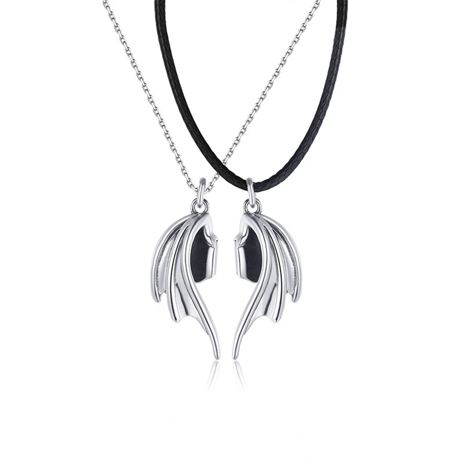 Personality Punk Heart Angel Demon Wing Pendant Necklace for Women Men Lovers Couples Vinatge Statement Link Rope Chain Jewelry
Personality Punk Heart Angel Demon Wing Pendant Necklace for Women Men Lovers Couples Vinatge Statement Link Rope Chain Jewelry