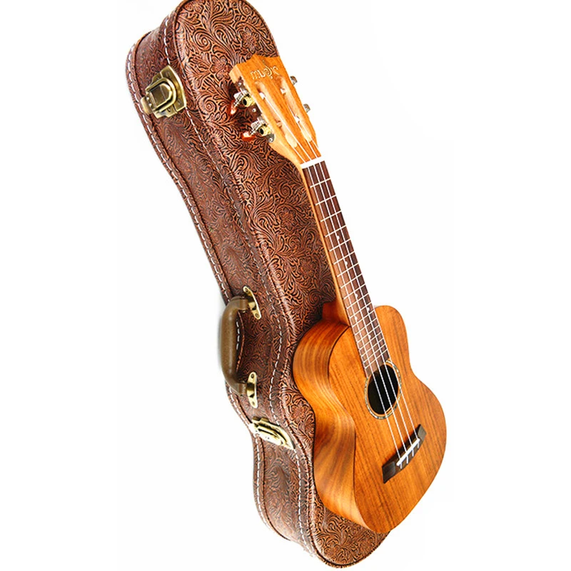 

Professional Ukulele 23 Concert 4 strings Small Guitar Top Panel for solid Acacia wood KOA Uke Electric Ukelele 23 with EQ+ Case