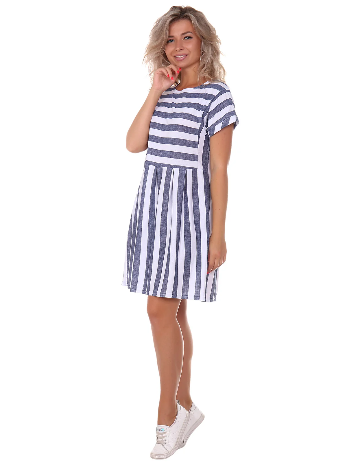 Women casual dress for home and leisure 42-54 size drawstring short sleeve fitted o neck knee length
Women casual dress for home and leisure 42-54 size drawstring short sleeve fitted o neck knee length