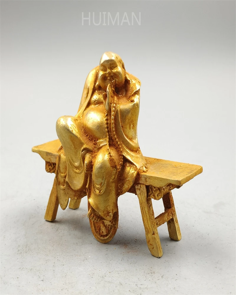 Collection China Gilding Brass Bench Maitreya Buddha Sculpture Metal Crafts Home Decoration#2
Collection China Gilding Brass Bench Maitreya Buddha Sculpture Metal Crafts Home Decoration#2