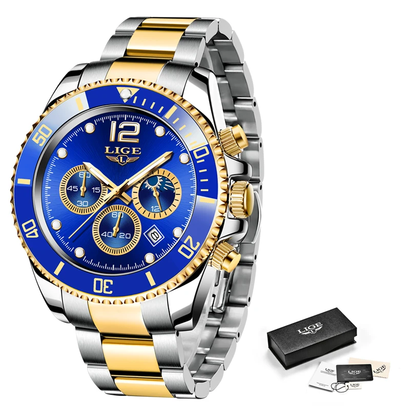 LIGE 2021 Fashion New Diver Mens Watches Top Brand Luxury Waterproof Quartz Watch For Men Stainless Steel Sport Chronograph+Box
LIGE 2021 Fashion New Diver Mens Watches Top Brand Luxury Waterproof Quartz Watch For Men Stainless Steel Sport Chronograph+Box