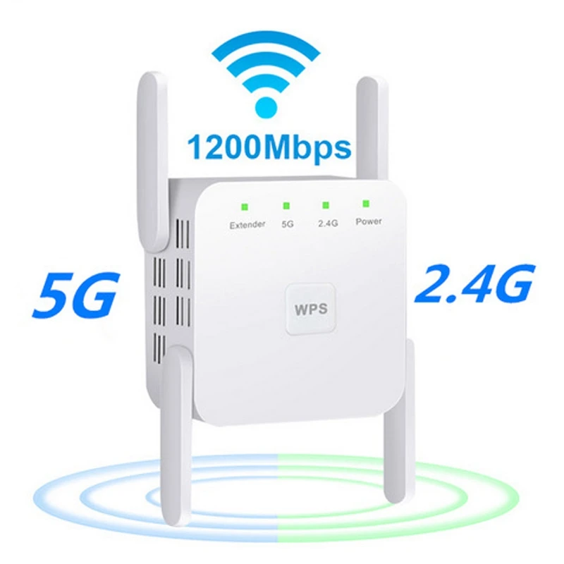 Wireless WiFi Repeater Wi Fi Booster 2.4G/5Ghz Wi-Fi Amplifier 300/1200 M Signal WiFi Long Range Extender UK Plug
Wireless WiFi Repeater Wi Fi Booster 2.4G/5Ghz Wi-Fi Amplifier 300/1200 M Signal WiFi Long Range Extender UK Plug