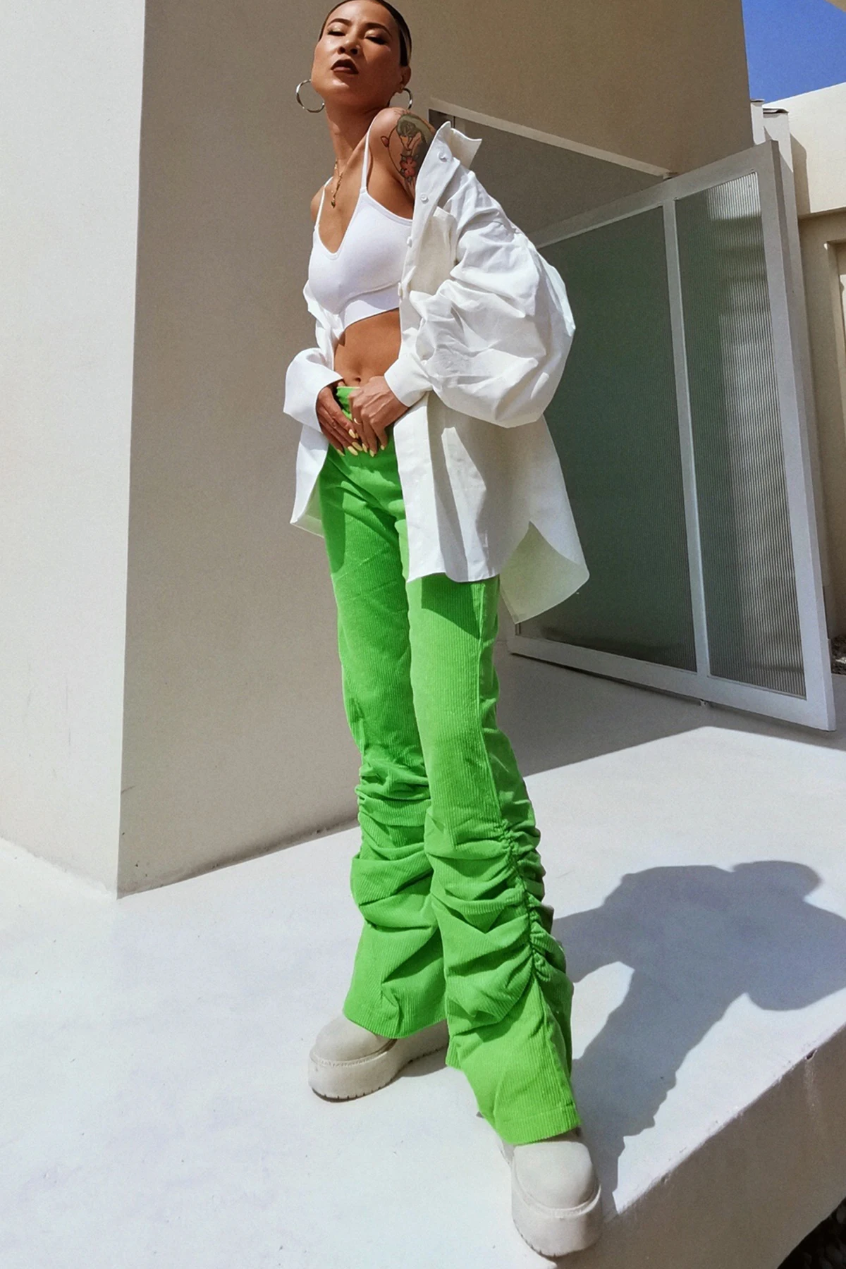 Thailand Ins Internet Celebrity Pleated Corduroy Pile Pants Early Spring Niche Green Slim Fit Slim Fit Casual Pants
Thailand Ins Internet Celebrity Pleated Corduroy Pile Pants Early Spring Niche Green Slim Fit Slim Fit Casual Pants