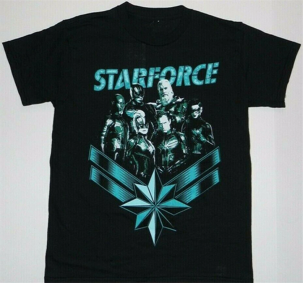 Marvel Captain Movie Starforce Group футболка унисекс Мужская и женская футболка|Мужские