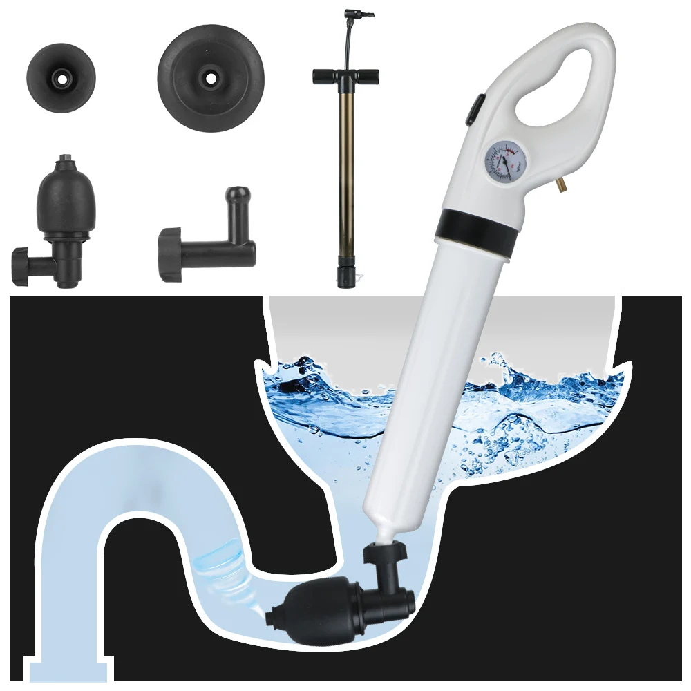 Air Drain Cleaner High Pressure Pump Cleaner Sewer Dredge Clogged Toilet Plungers Manual Pneumatic Dredge Tools Drain Blaster
Air Drain Cleaner High Pressure Pump Cleaner Sewer Dredge Clogged Toilet Plungers Manual Pneumatic Dredge Tools Drain Blaster