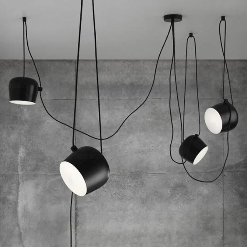 

Современные подвесные светильники в стиле индастриал, светодиодные лампы с переменным дизайном для подвесной комнаты, ресторана, кухни, E27