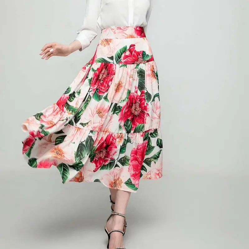 2021 spring and summer new women's rose flower print floral long skirt flower print bohemian skirt seaside holiday skirt
2021 spring and summer new women's rose flower print floral long skirt flower print bohemian skirt seaside holiday skirt