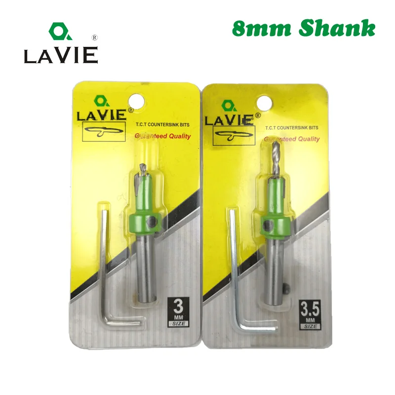 LA VIE 2pcs 8mm Shank HSS Woodworking Ti Countersink Drill Bit Set 8x3mm Screw Extractor Remon Demolition Wood Bits MC02029
LA VIE 2pcs 8mm Shank HSS Woodworking Ti Countersink Drill Bit Set 8x3mm Screw Extractor Remon Demolition Wood Bits MC02029
